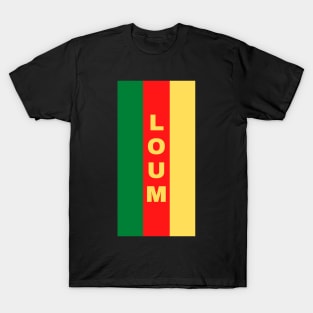 Loum City in Cameroon Flag Colors Vertical T-Shirt